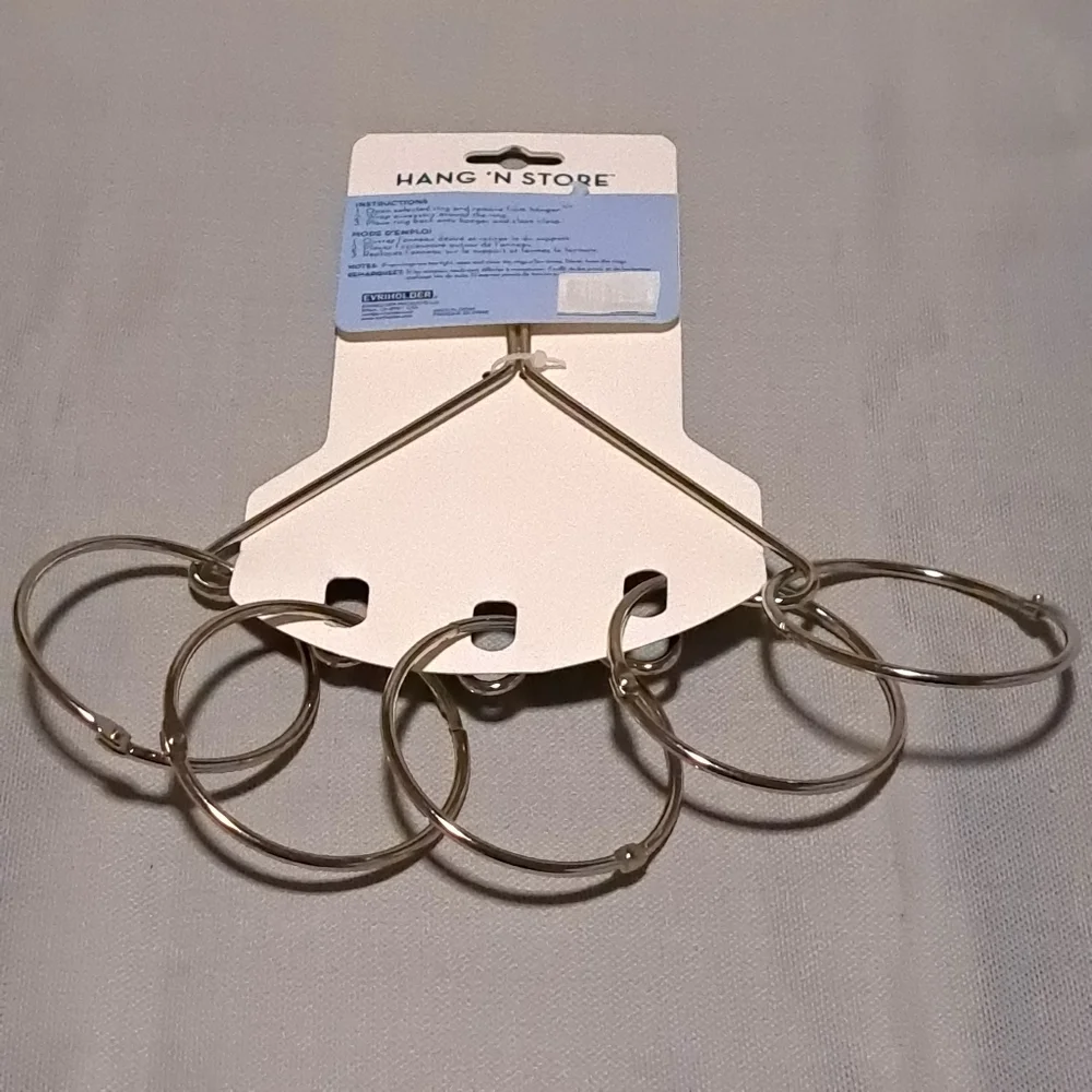 Accessory Organizer Hang Silver Open Ring Purchase Scarves Belts Ties Jewelry‎
